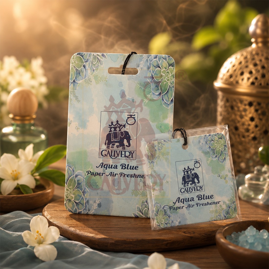 Aqua Blue Paper Air Freshner