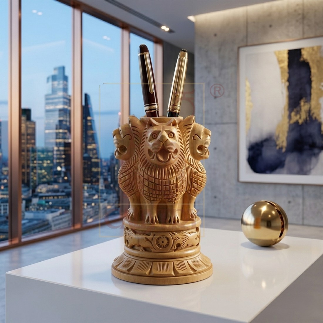 Ashoka Pen Stand 5"