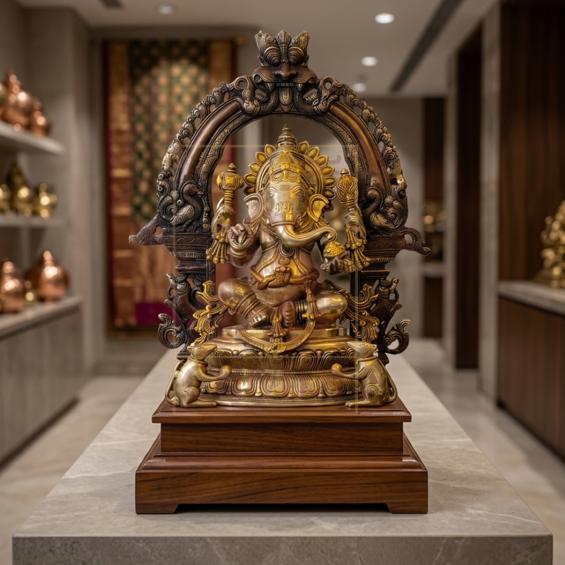 Brass Ganesha Sitting 26"