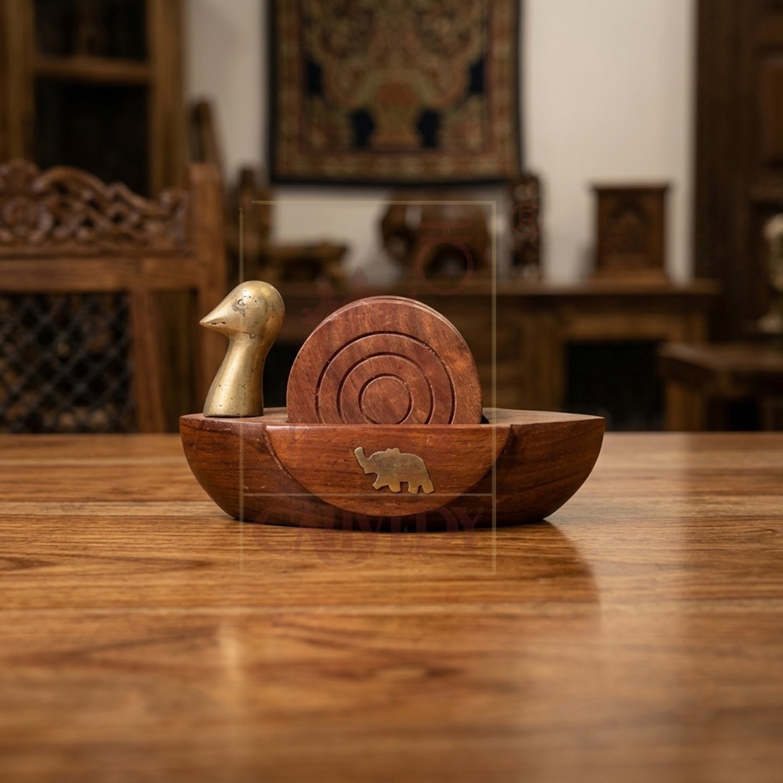Brass Duck Design Tea Coaster 