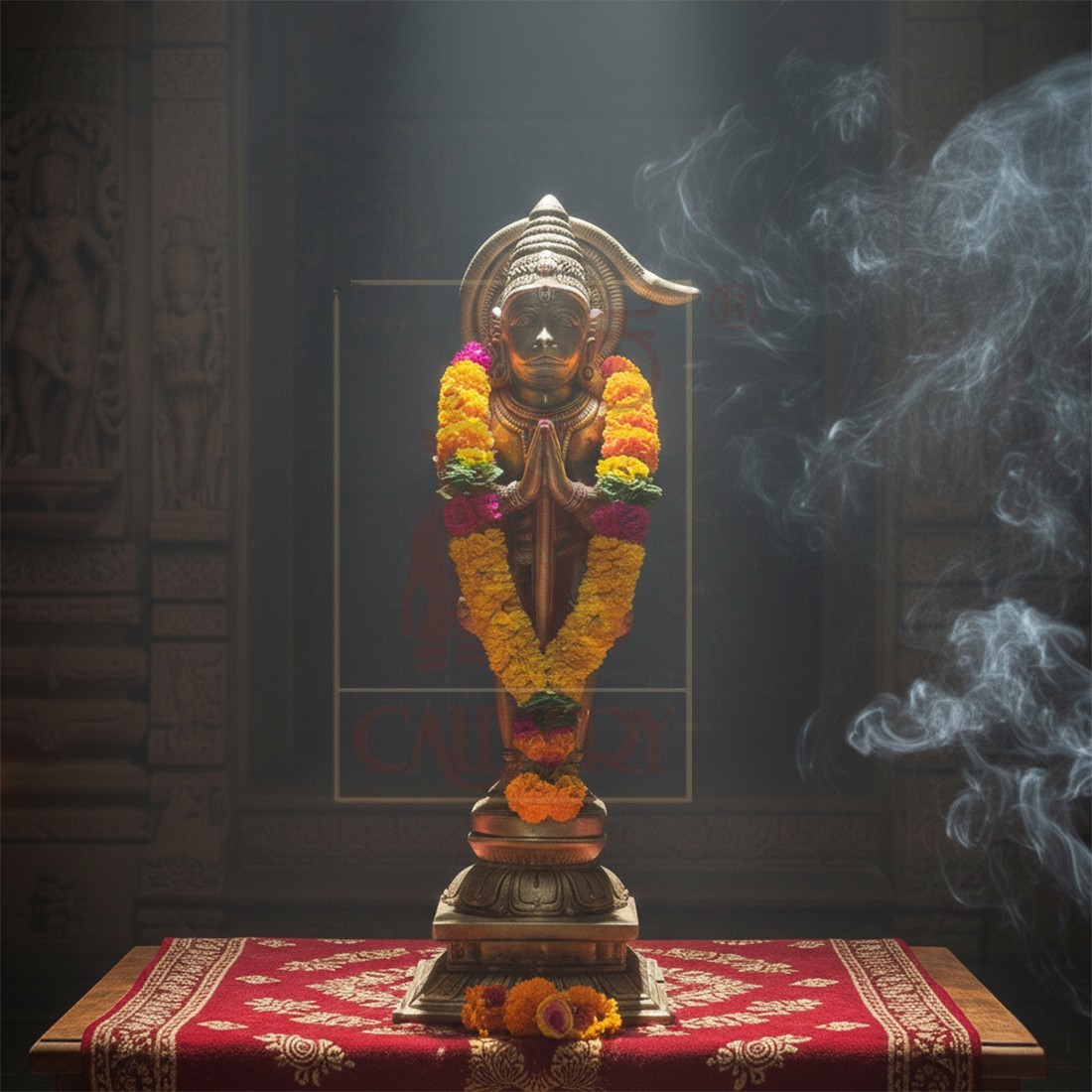 Bronze Bhaktha Hanuman 8"