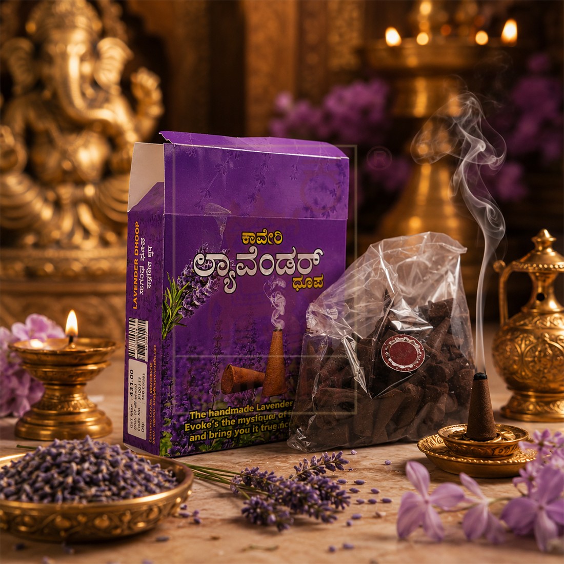 Cauvery Lavender Dhoop (100 cones)
