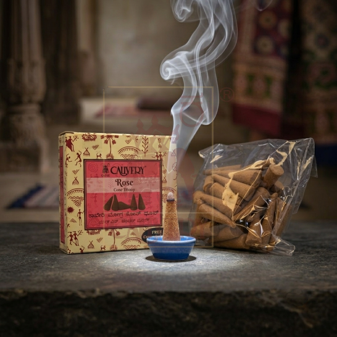 Cauvery Rose Cone Dhoop