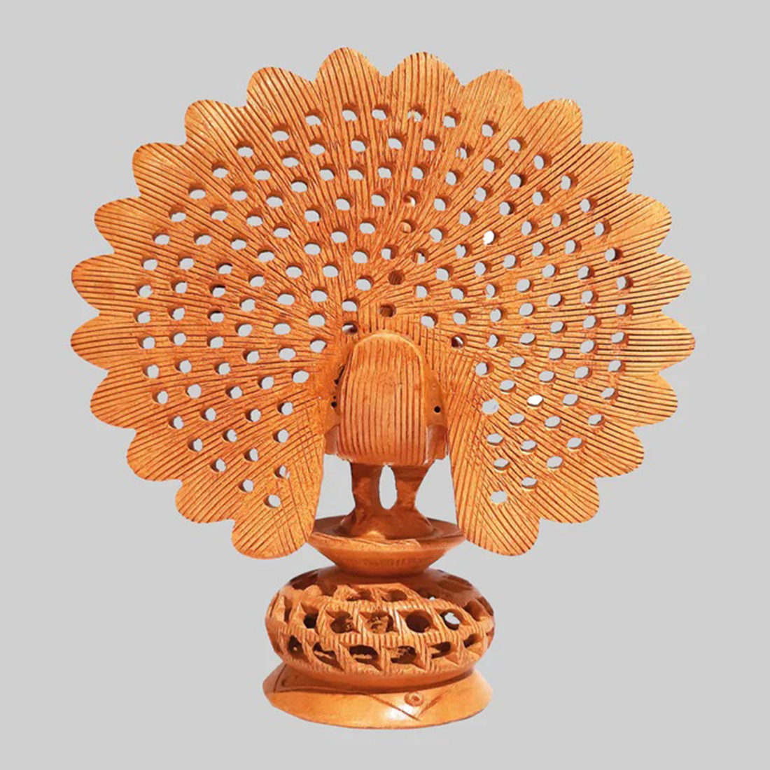 Kadam Wood Dancing Peacock 6 in