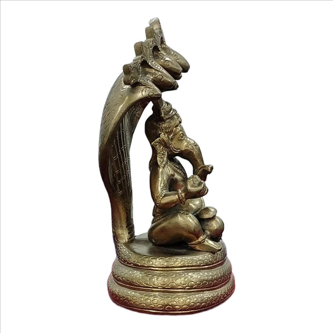 M100020 Bronze Snake Ganesha 7.5