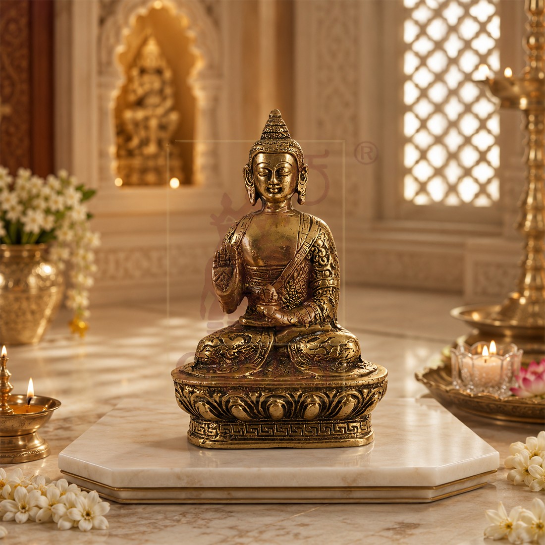 Brass Budda 6.5"