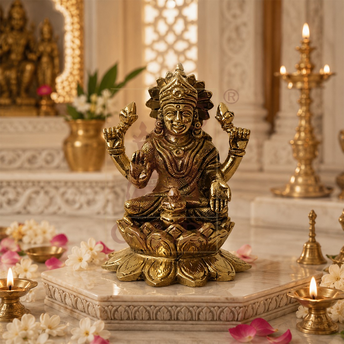 Brass Lakshmi 5"