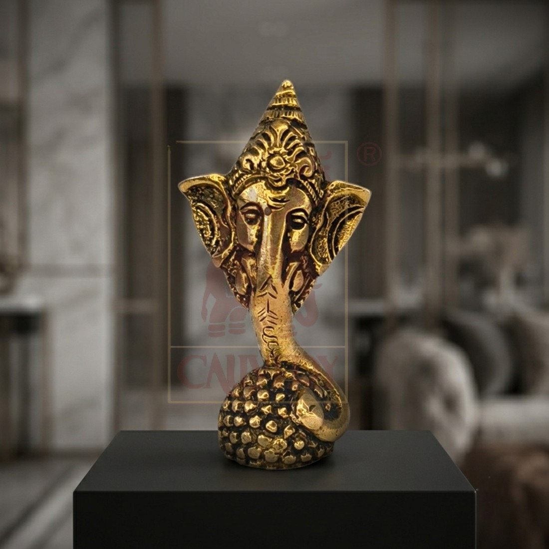 Brass Modern Ganesh 3"