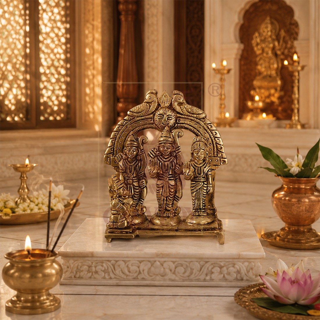 Brass Ram Darbar 4.25"