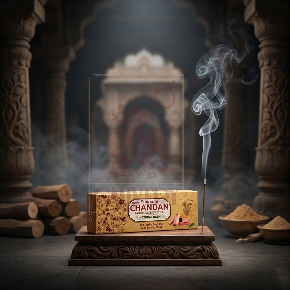 Mysuru Supreme Chandan Sandal Incense Sticks (Natural Bathi)