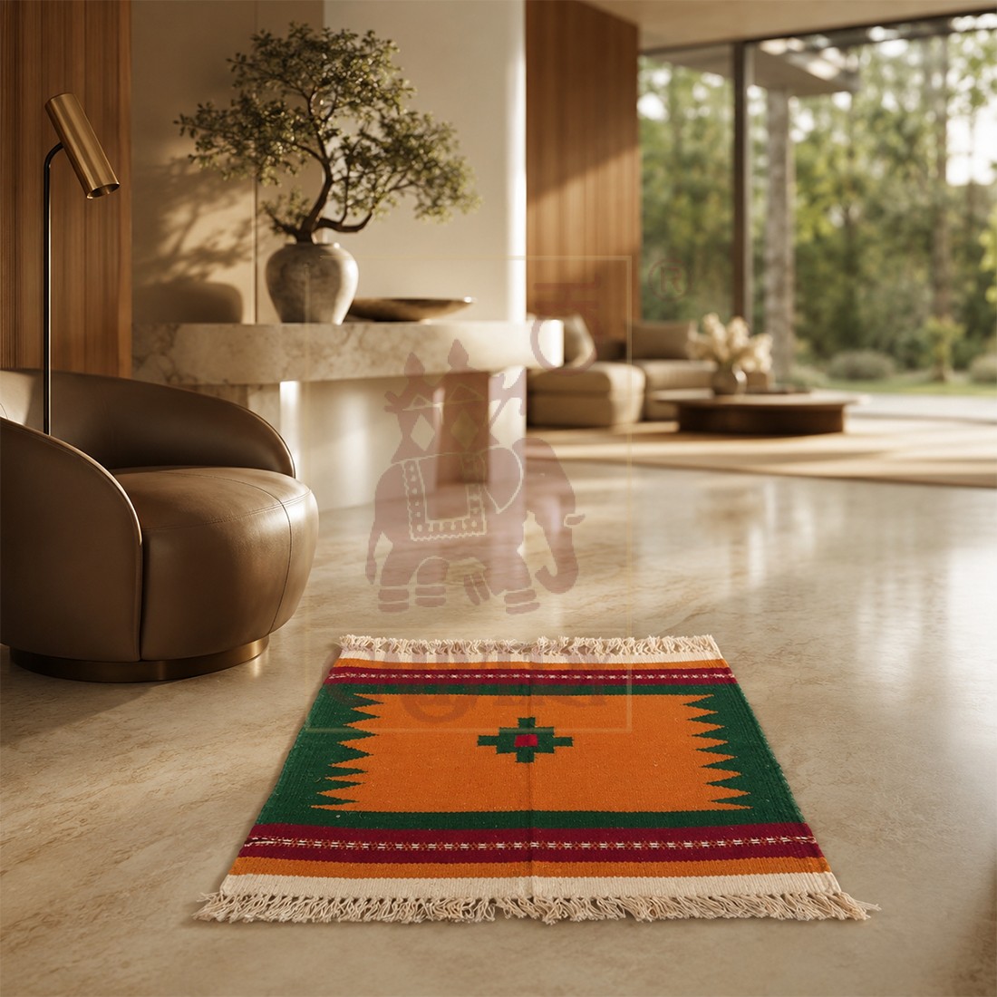 Navalgund Carpets 1.5'X1.5'