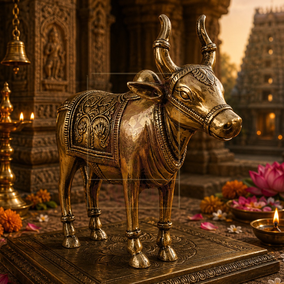 Brass Nandi 8"