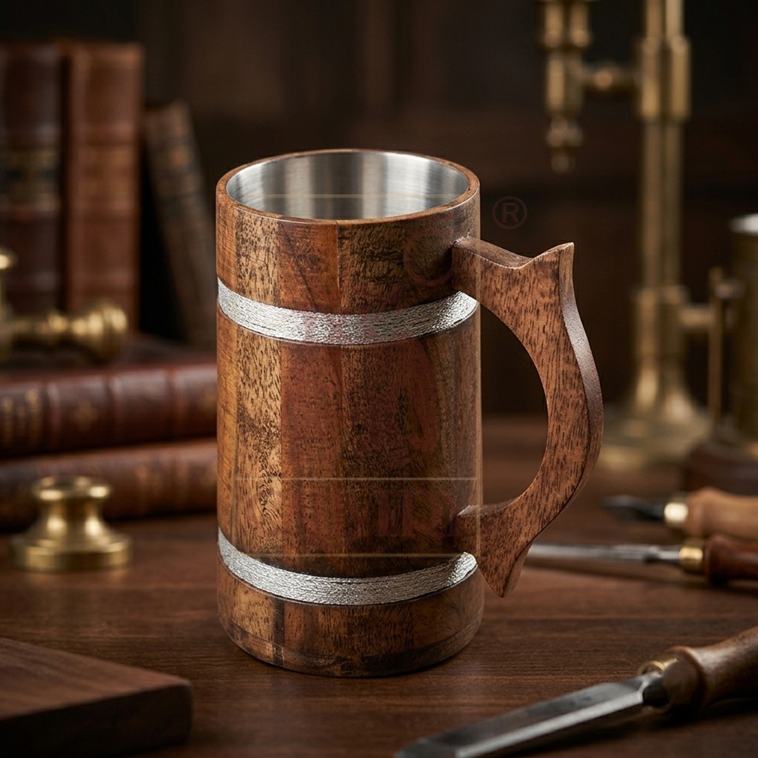Other Wood Mug 8"