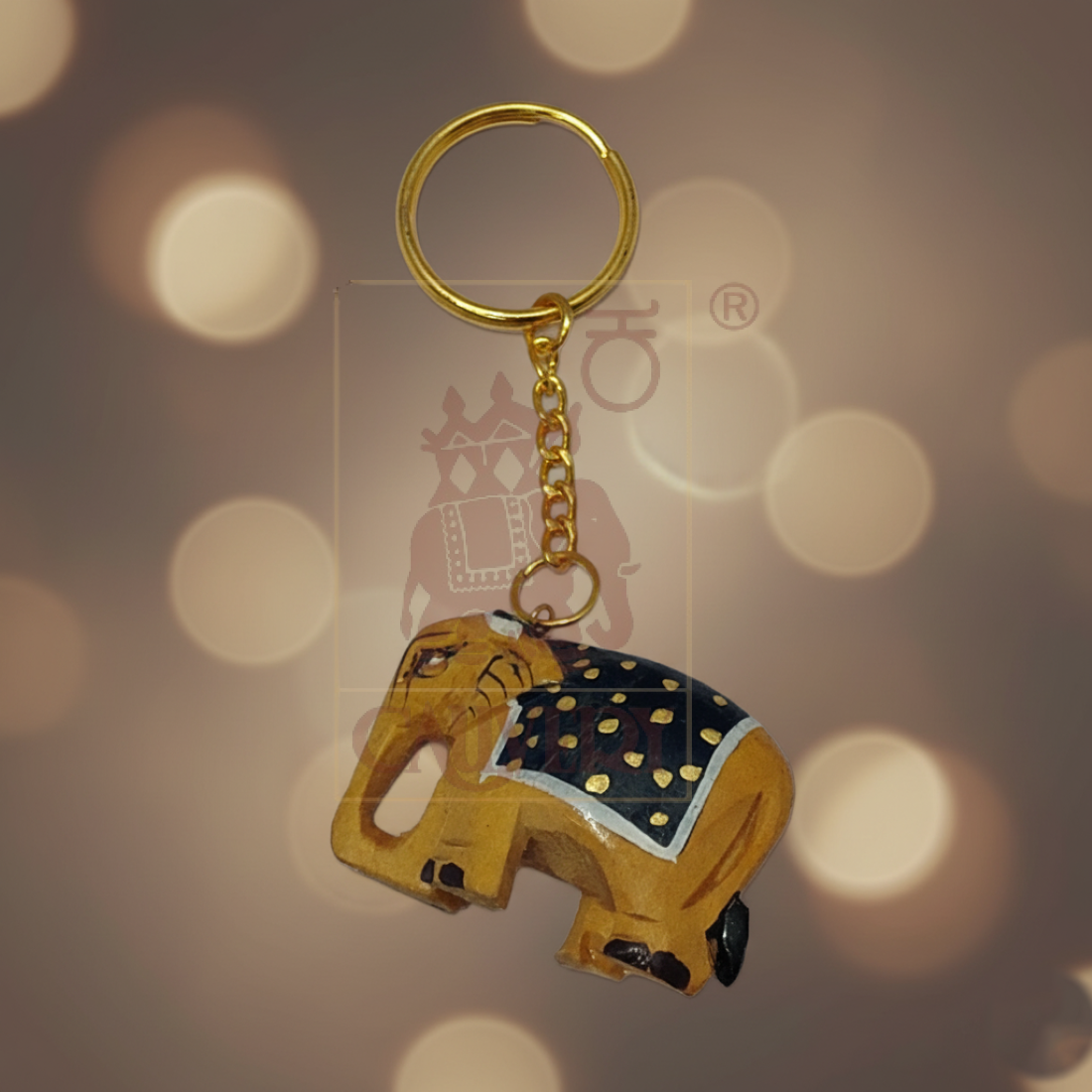Key Chain Painted Elephant