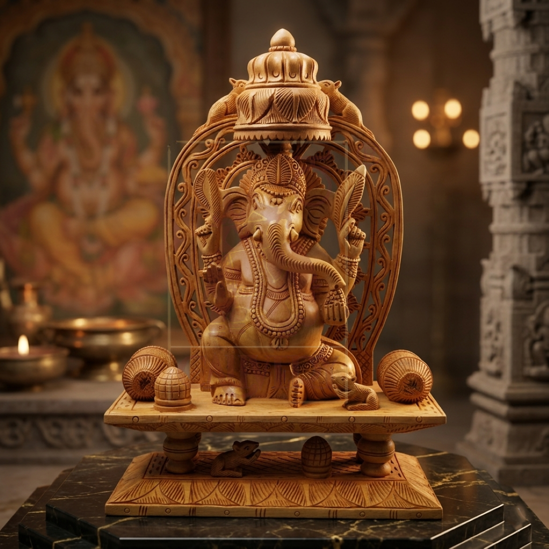 Ganesha on Arch 12" 