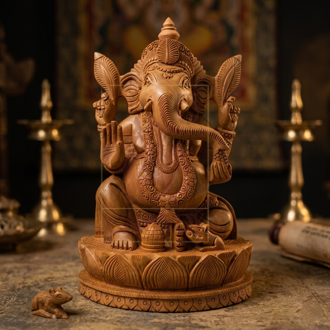 Ganesha On Kamal Sit 10"