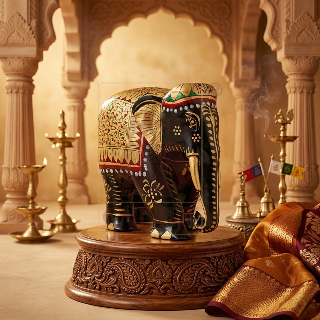Elephant Painted T/DOWN 5"