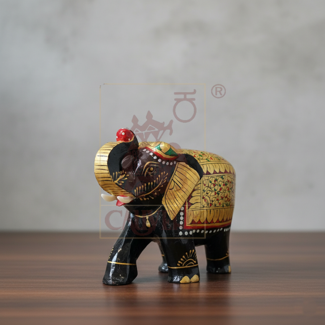 Elephant Painted T/UP 5" 