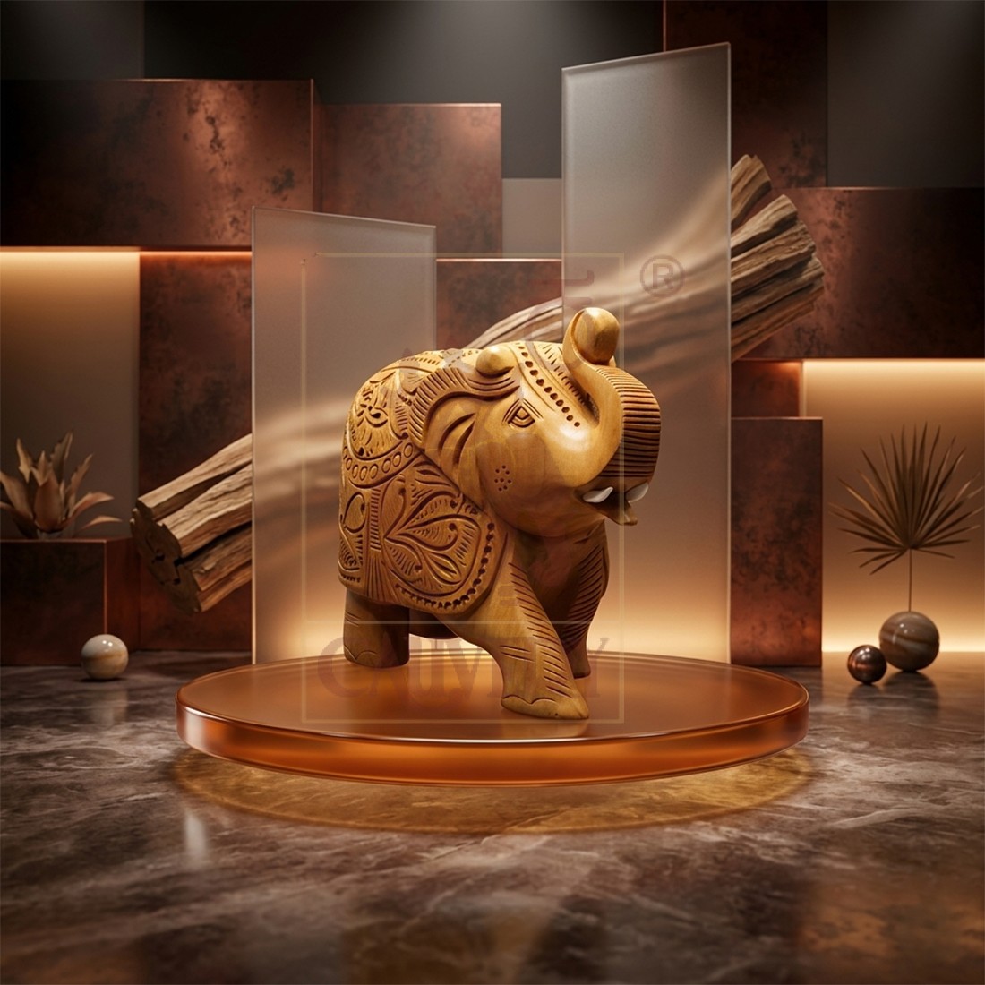 Elephant T/UP Carving 5"