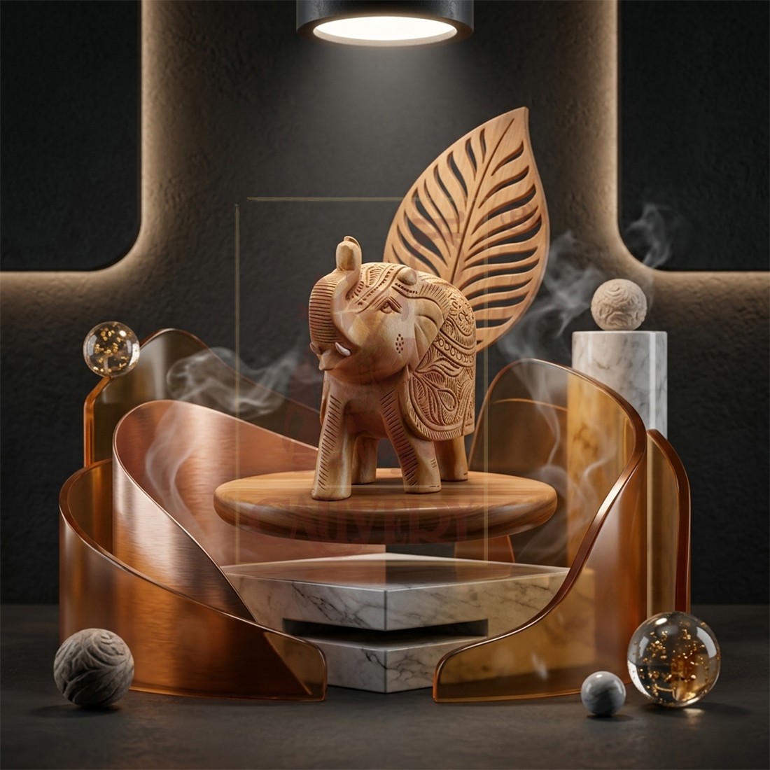 Elephant T/UP Carving 6"