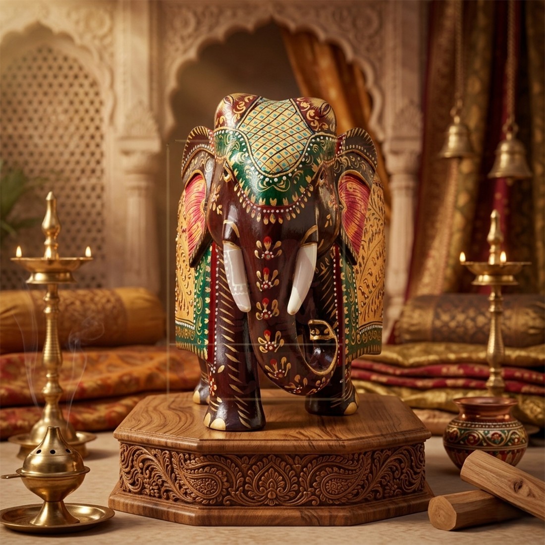 Elephant Painted SPL 8"
