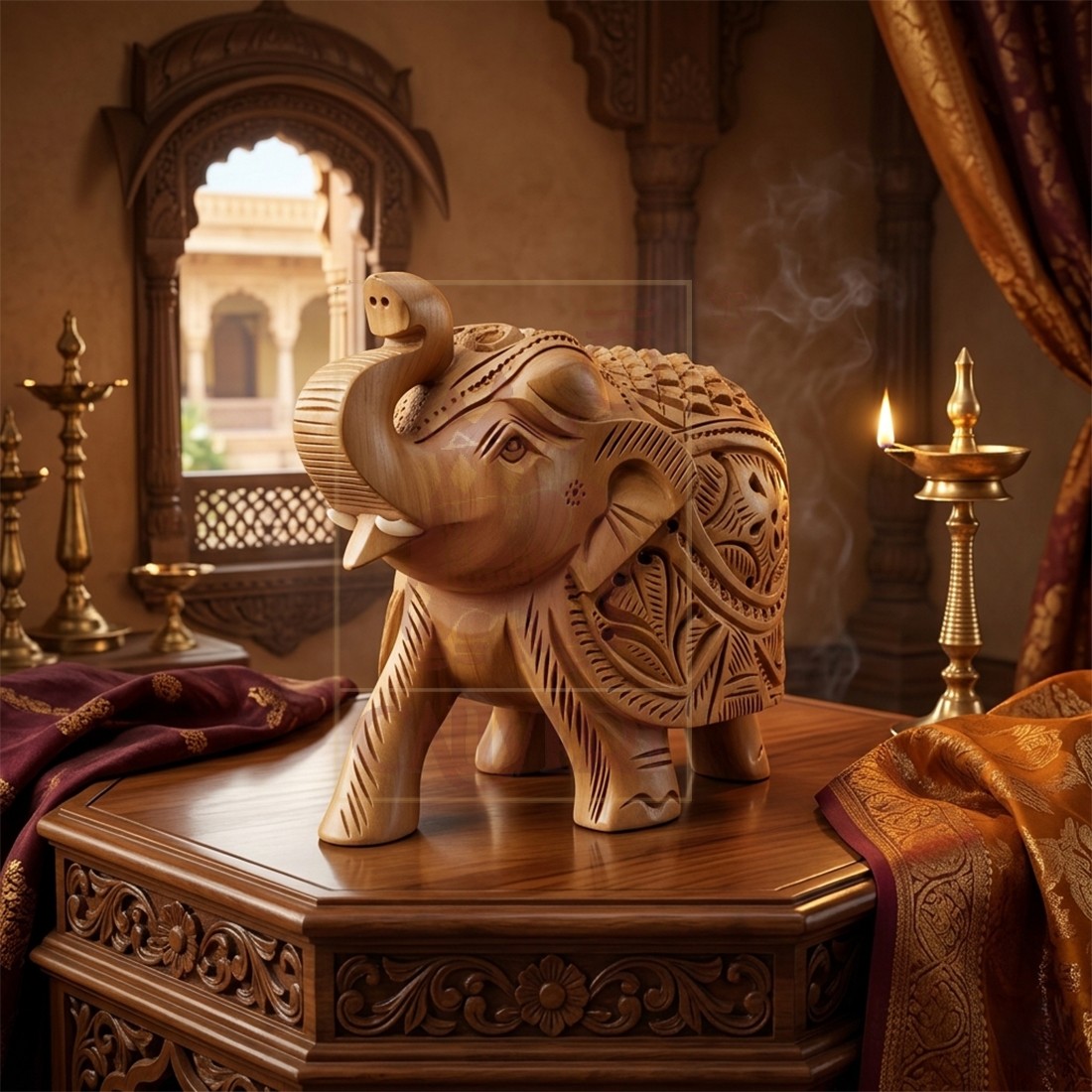Elephant Carving T/UP 4"