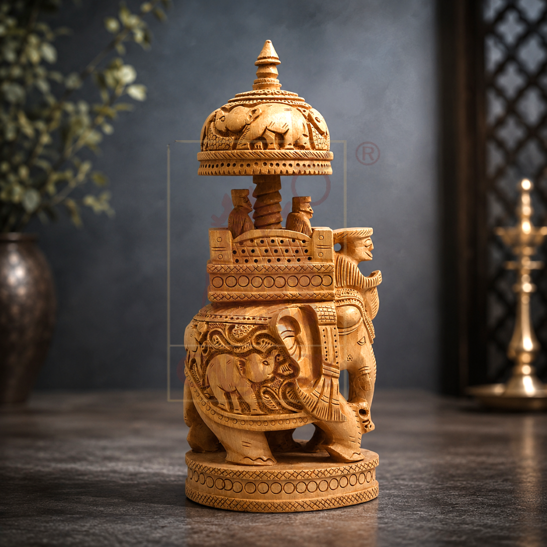 Chattar Houdha Carving 10"