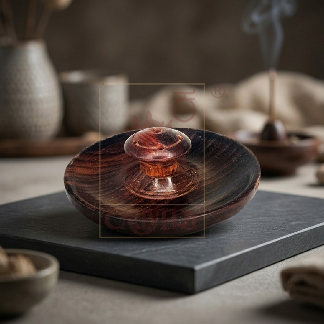 Rosewood Agarbathi Stand 4"