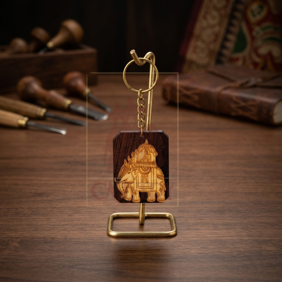 Rosewood Inlay Keychain - Ambari