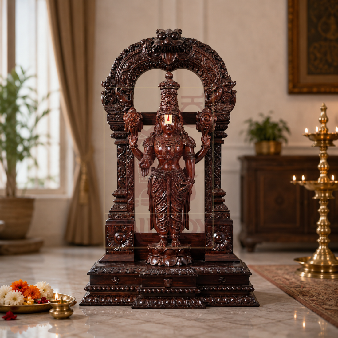 Rosewood Balaji Figure 36"