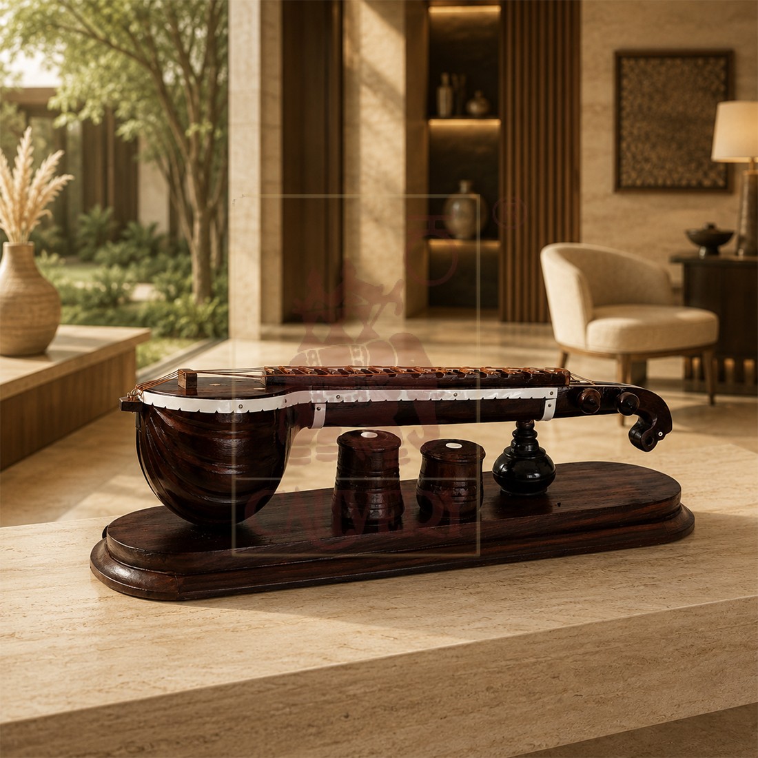Rosewood Handcrafted Veena 10"