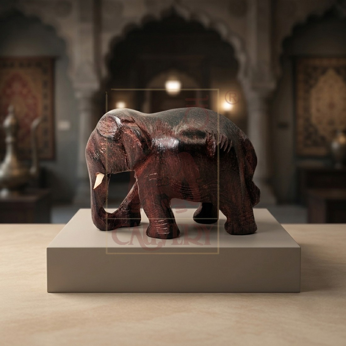 Rosewood Small Elephant 1.5"