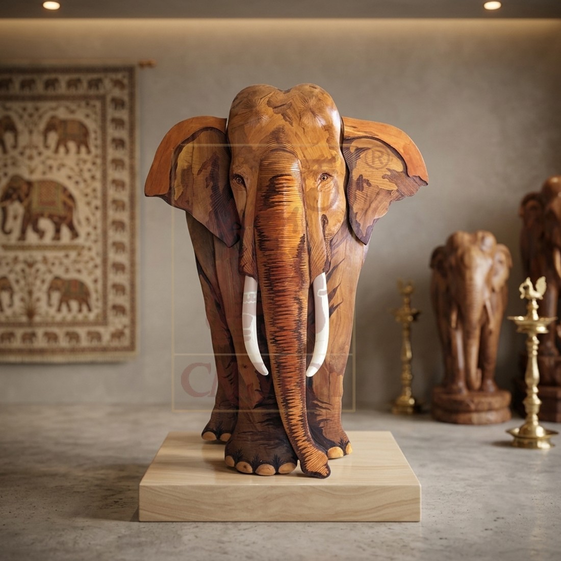 RW 3D HANDCRAFTED FRONT VIEW ELEPHANT 6 FEET