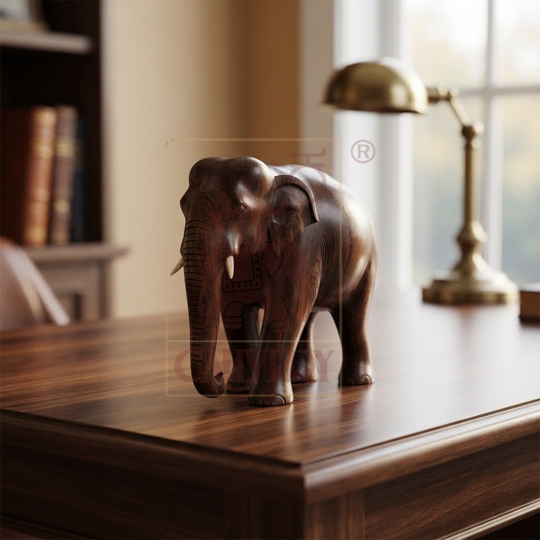 Rosewood Elephant Trunk Down 3"