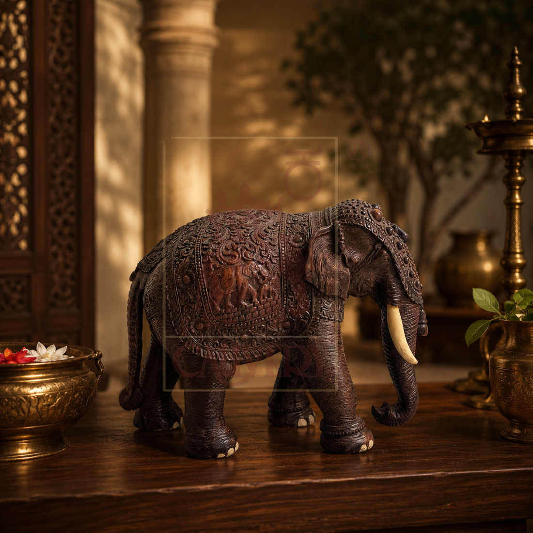 Rosewood Carved Elephant 