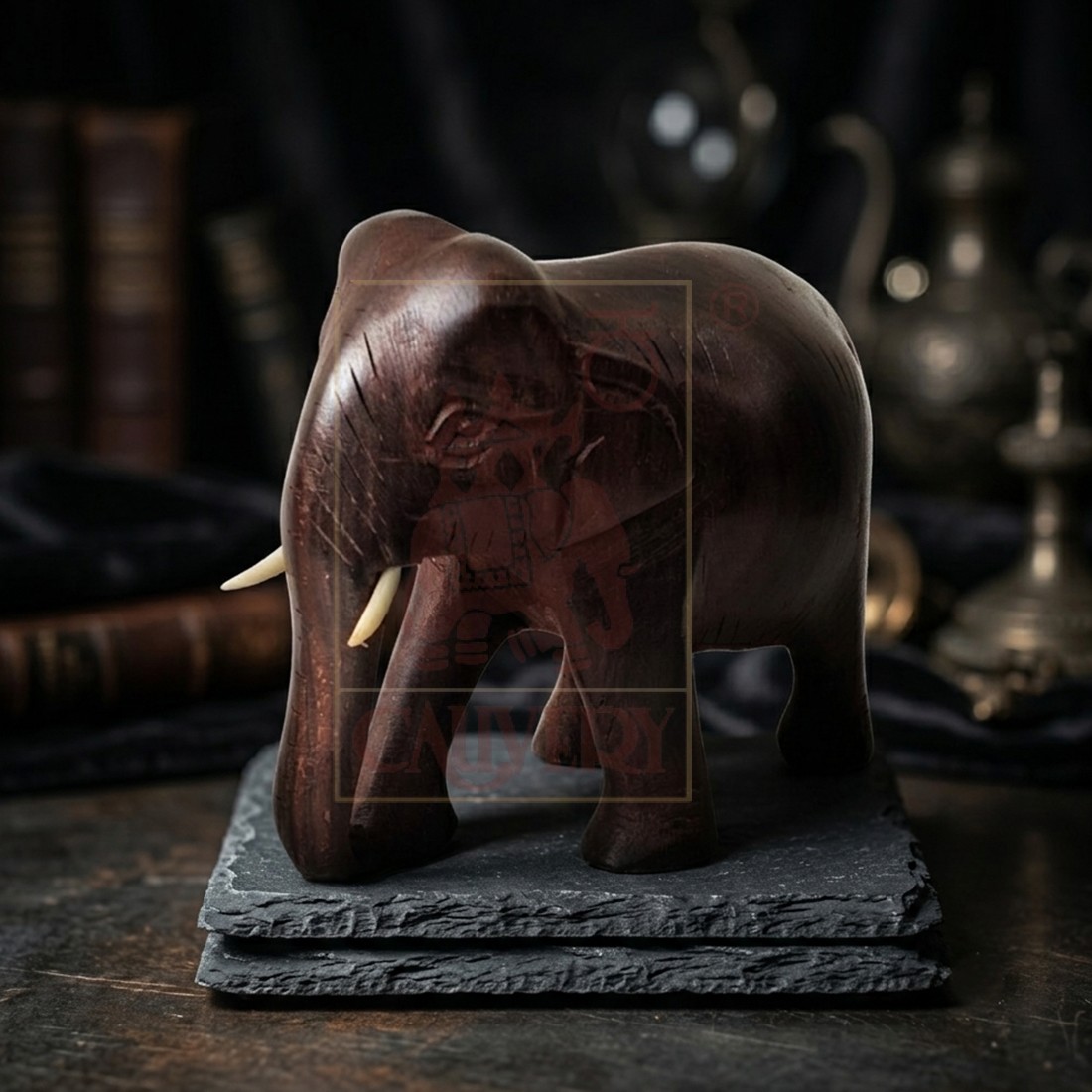 Rosewood Elephant 4"