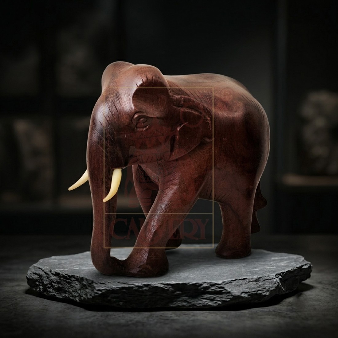 Rosewood Elephant Special Trunk Down 5"