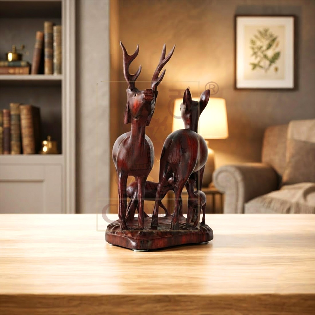 Rosewood Deer Family 10"