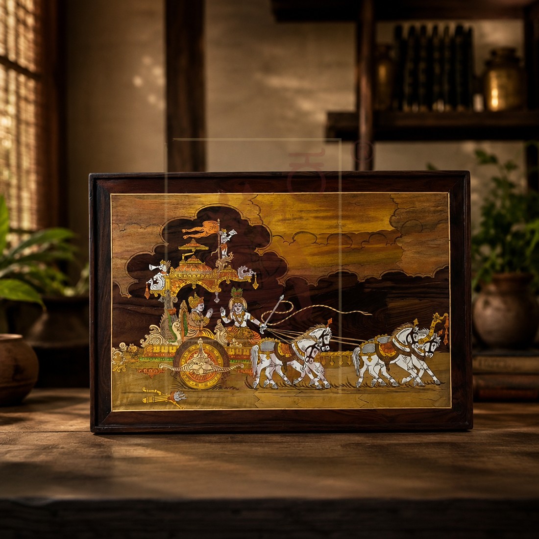 Rosewood Wall Frame - Geethopadesha 2