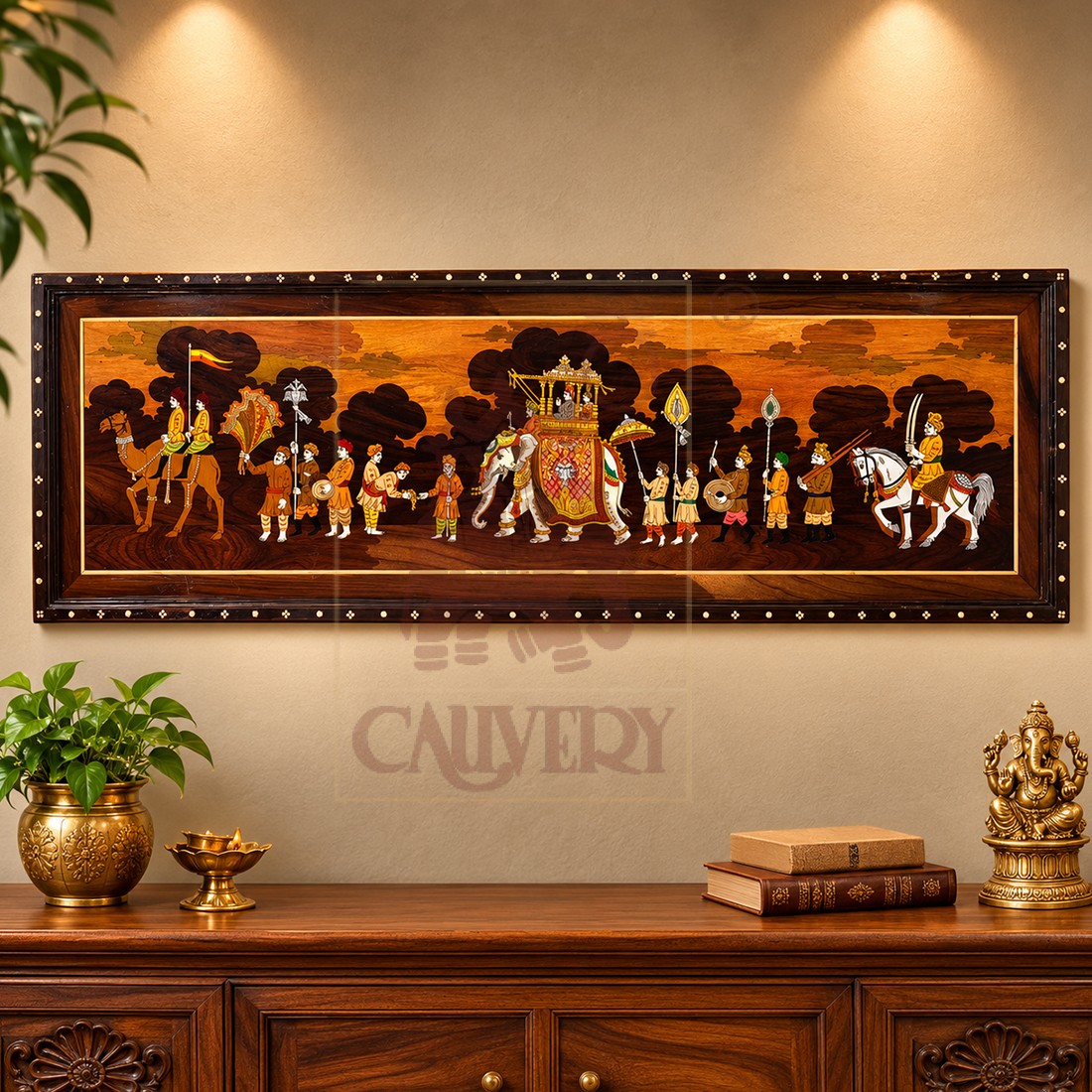 Rosewood Double Beeding Wall Frame Mysore Dussera 29