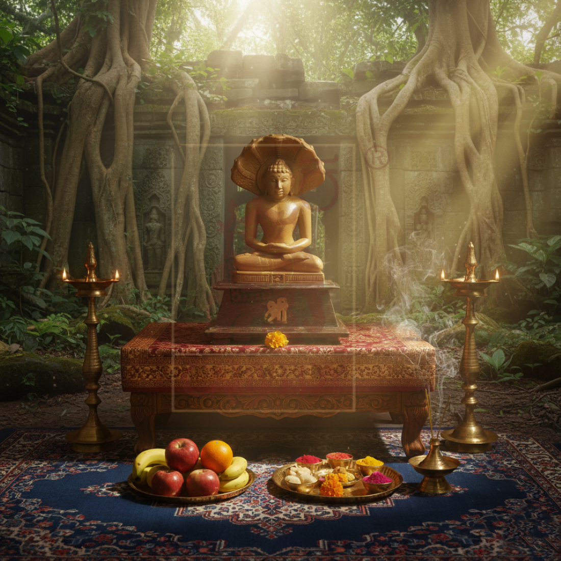 Sandalwood Sitting Buddha 2"