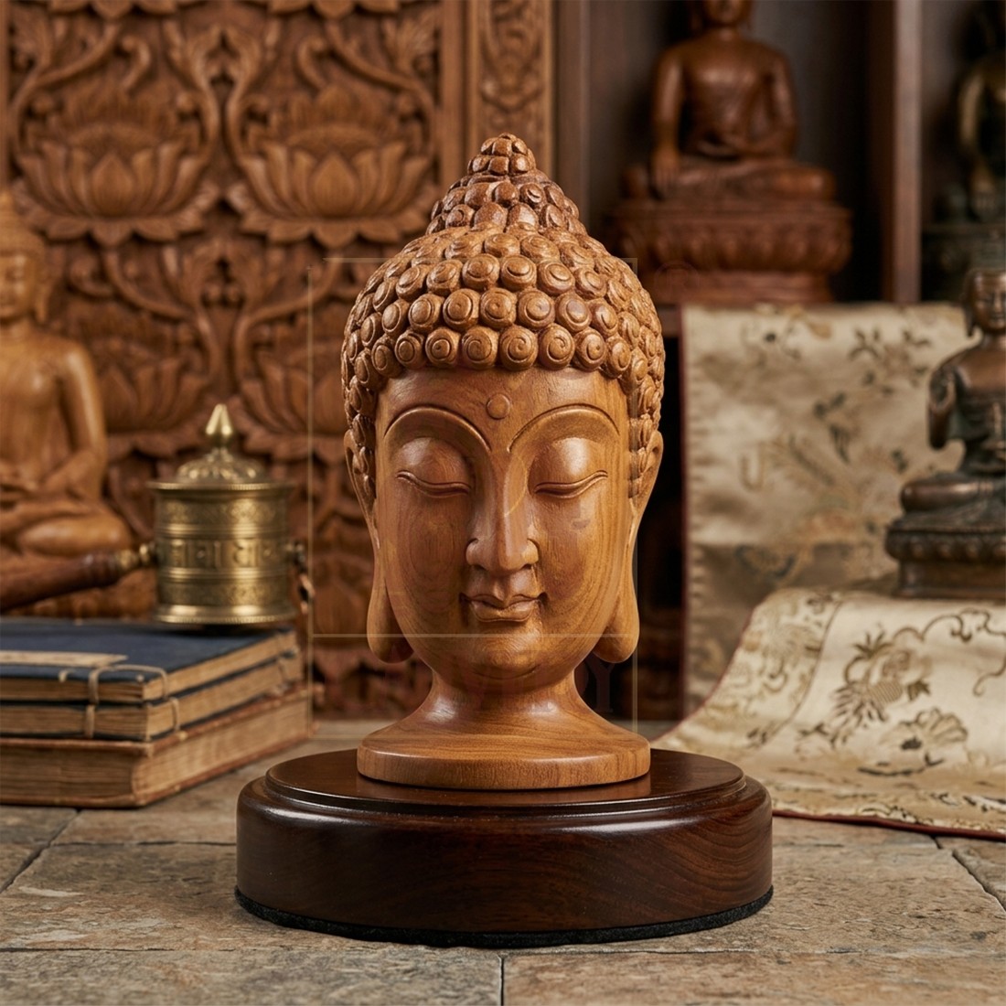 Buddha Head 6"