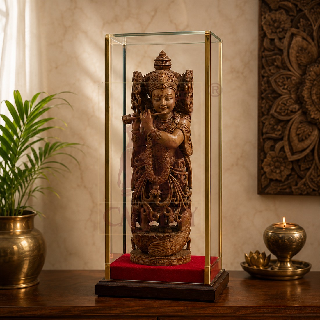 Carving Krishna Standing