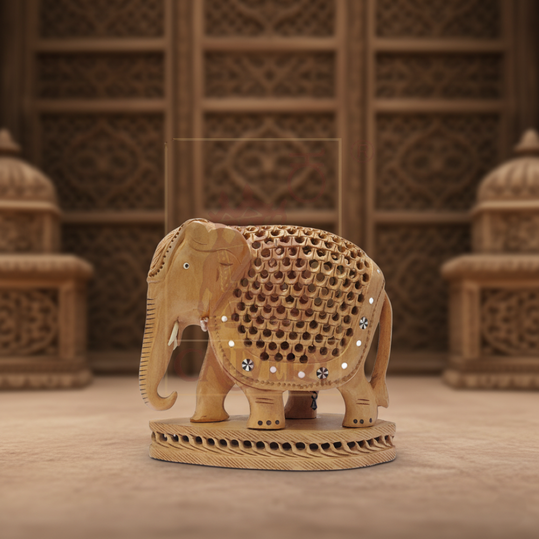 Undercut Inlay Elephant 6"